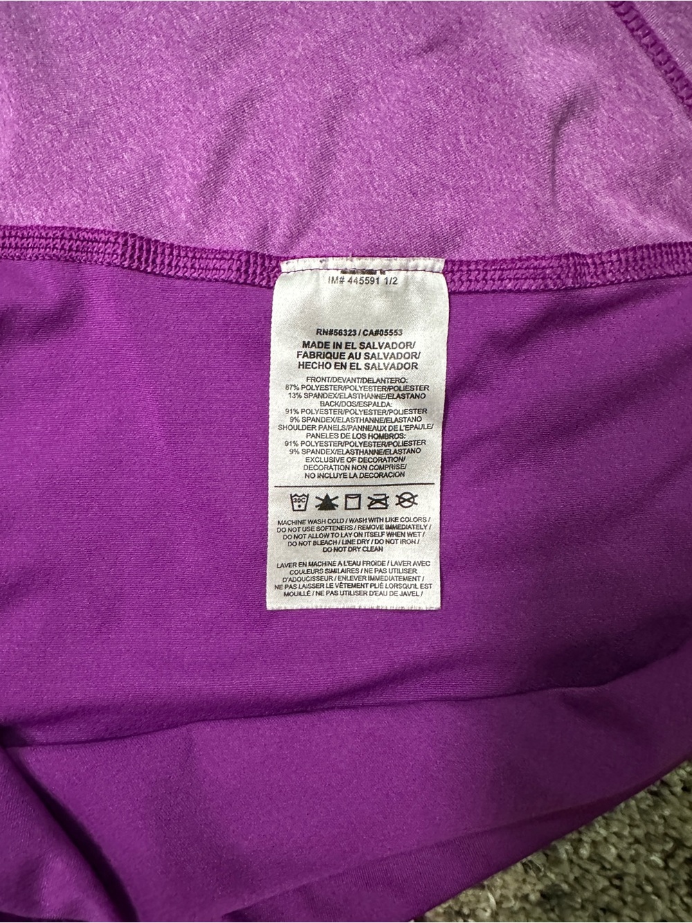#33 Nike Purple Performance Racerback Tank Top - Picture 5 of 5